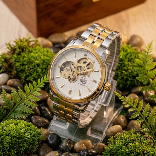 True Worth Automatic Gold Silver with White Dial